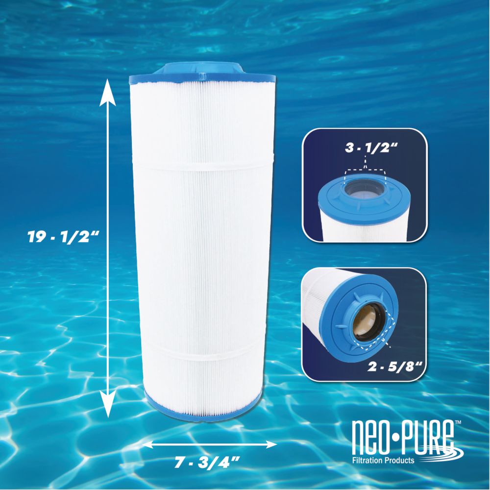 Neo-Pure PS-7L105-EA Pool and Spa Filter 7-3/4" x 19-1/2”
