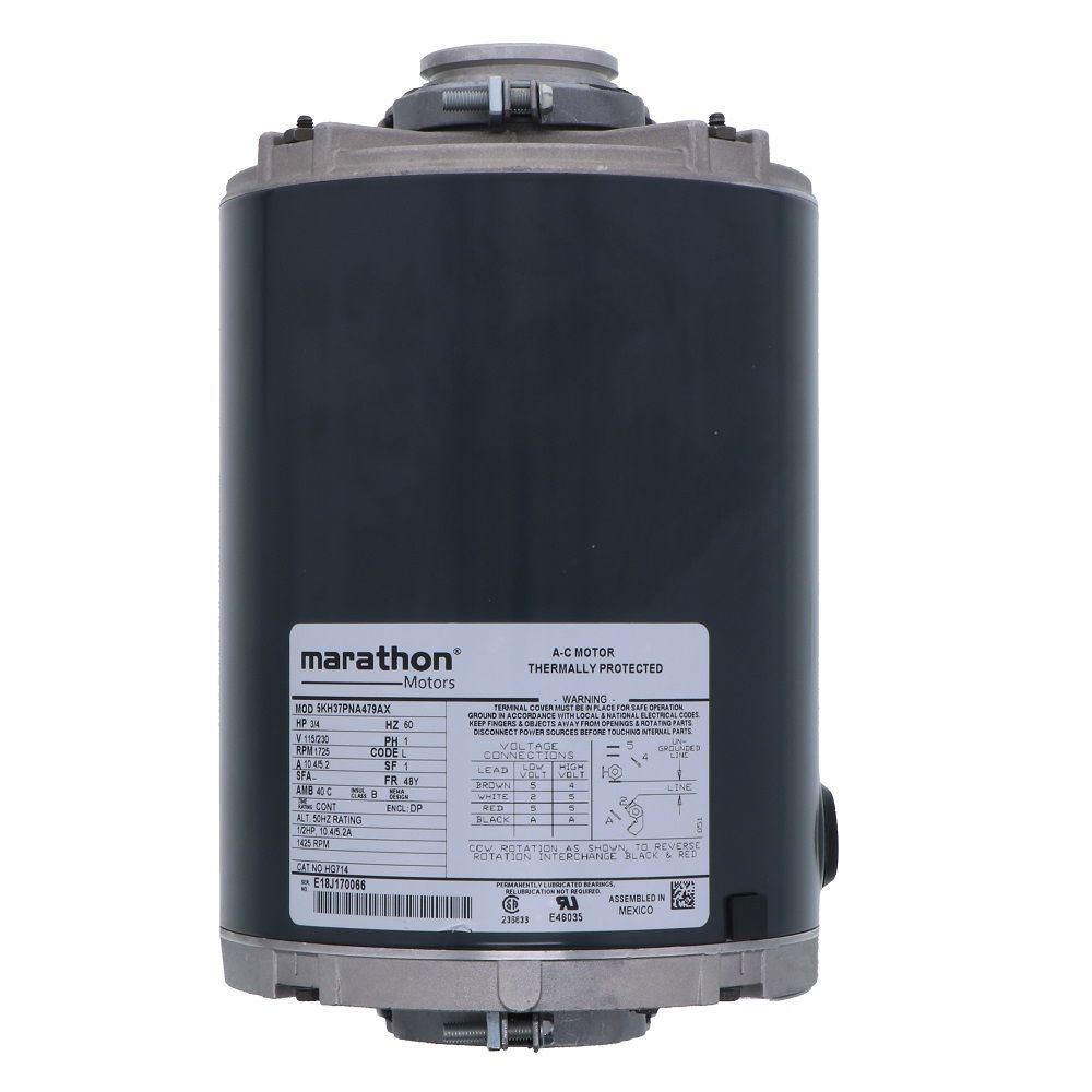 Marathon 872 NEMA 48YZ Frame RO/Carbonator Motor 3/4 HP 115/230V
