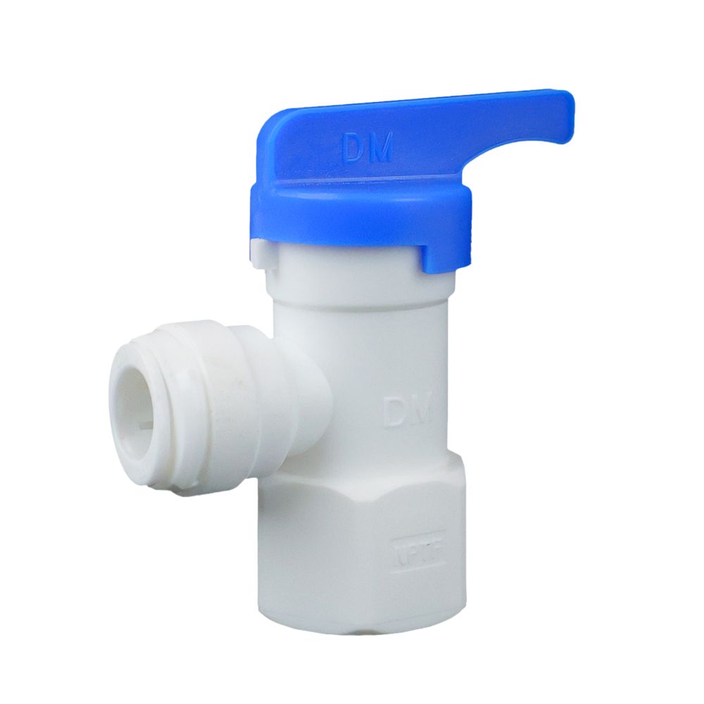 NeoFit - Acetal White Tank Valve 3/8" tube x 1/2 NPT
