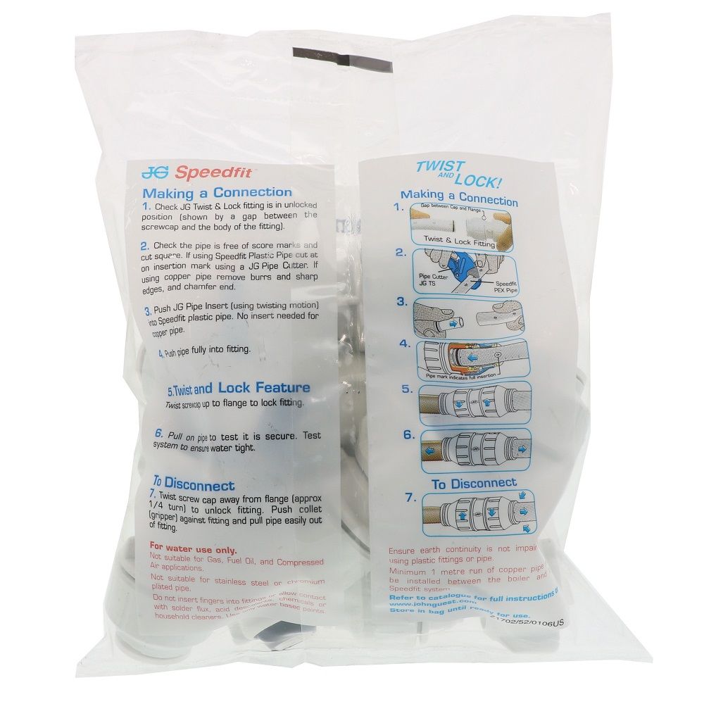 John Guest Female Ballcock Connector - 1/2 CTS x 7/8-15/16 UNS