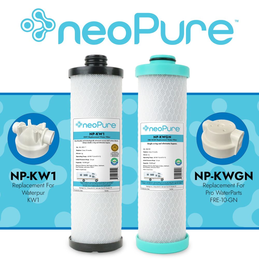 WaterPur™ & Clear Choice™ KW1 Replacement RV Water Filter by Neo-Pure NP-KW1