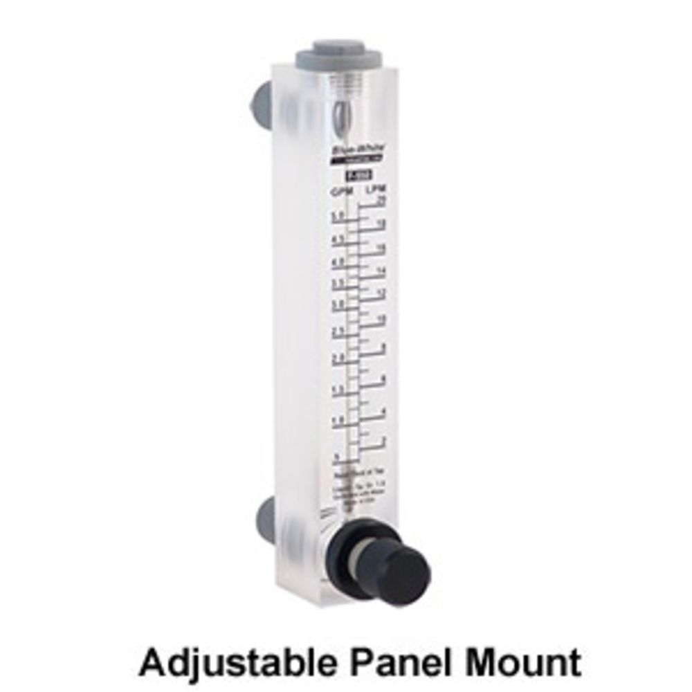 Blue White F-550 Panel Mount Rotameter Adjustable Valve