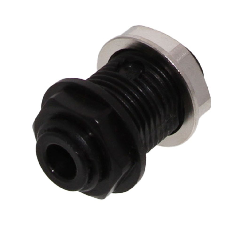 John Guest Bulkhead Connector BLACK ACETAL - 8mm x 8mm