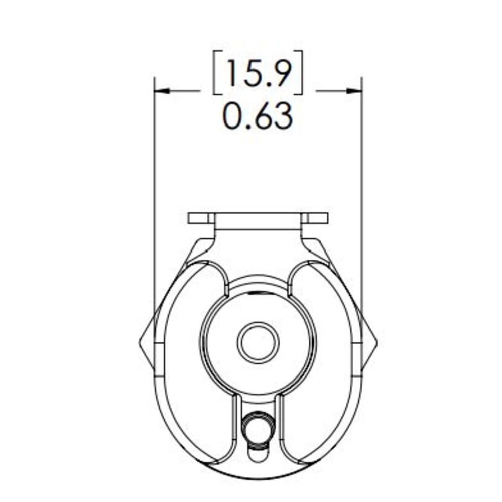 LinkTech PANEL MT SOCKET NV 1/8HB MOLDED WHITE