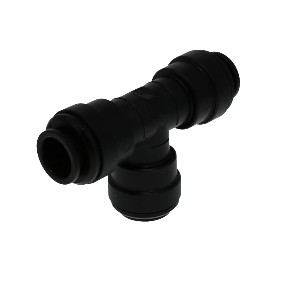 John Guest Union Tee BLACK ACETAL - 12mm