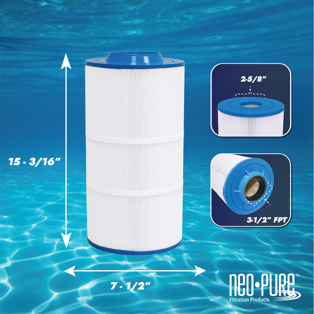 Neo-Pure PS-7H75-AC Pool and Spa Filter 7-1/2" x 15-3/16"