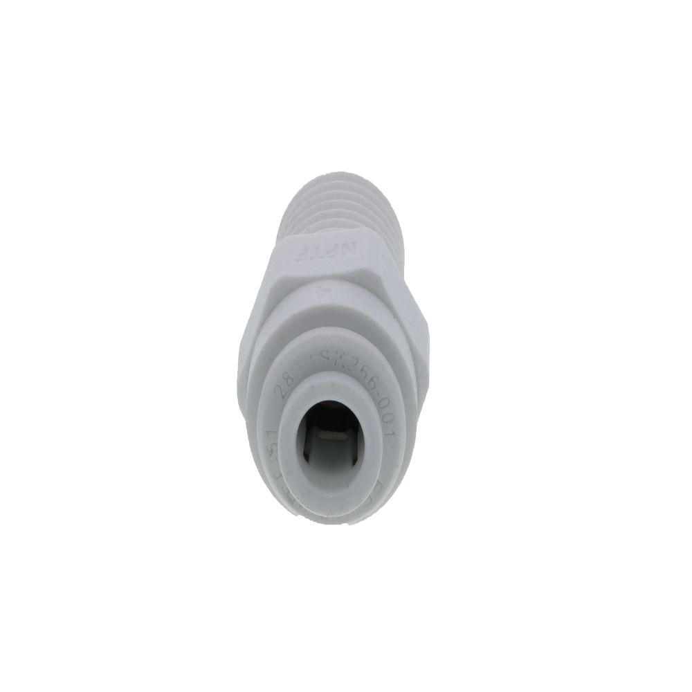 Male Straight Check Valve Stainless Steel - 1/4" Push-in x 1/4" MPT