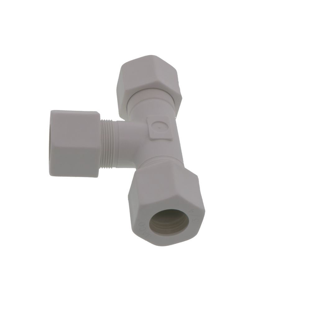 JACO 70-12-P-PG Polypropylene Union Tee 3/4 OD Tube x 3/4 OD Tube x 3/4 OD Tube