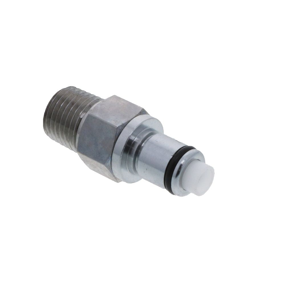 LCD24004V Valved Male Thread Coupling Insert 1/4 NPT Viton O-ring