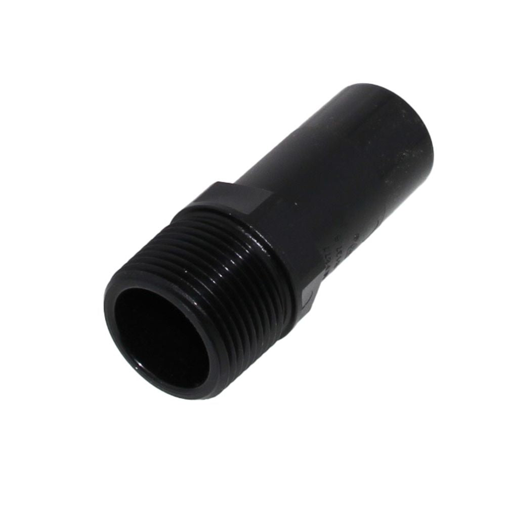 John Guest Black Male Stem Adapter - 1 CTS Stem x 1 NPT