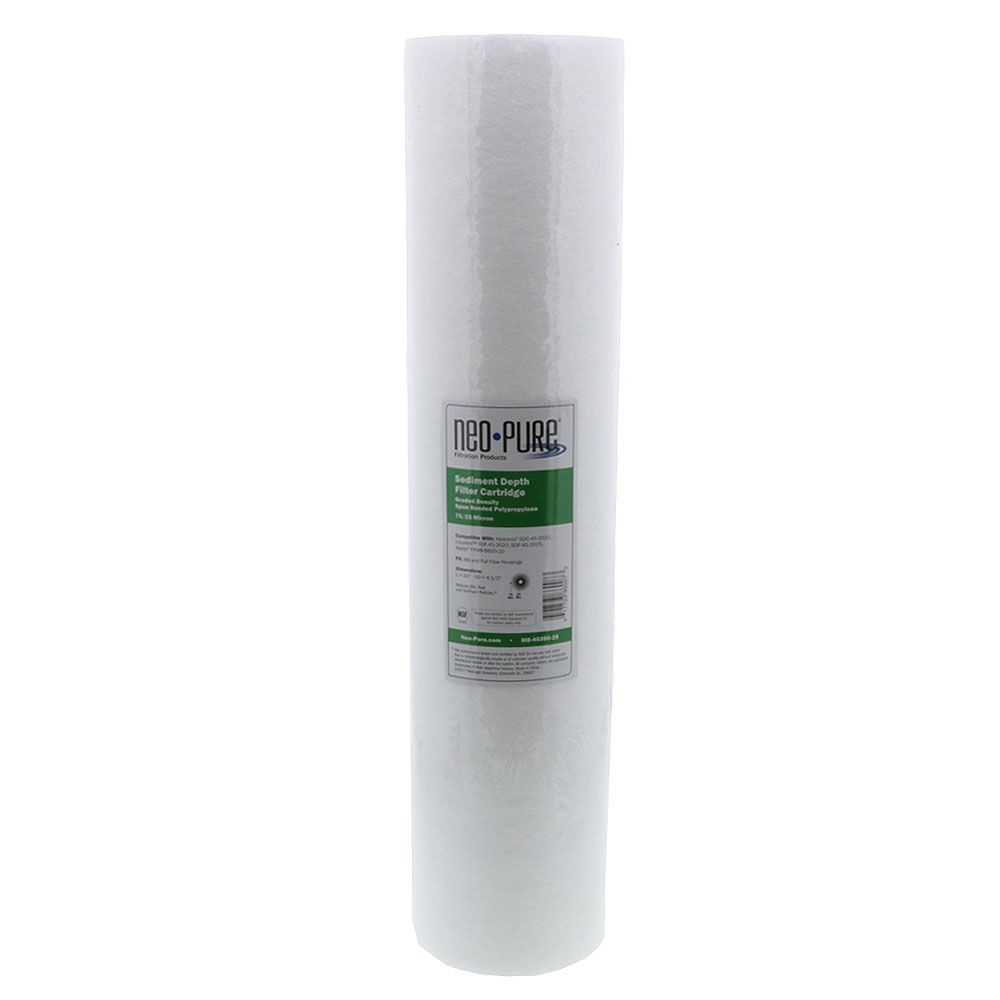 Neo-Pure 20" BB Graded Density Polypropylene Sediment Filter 75/25 mic