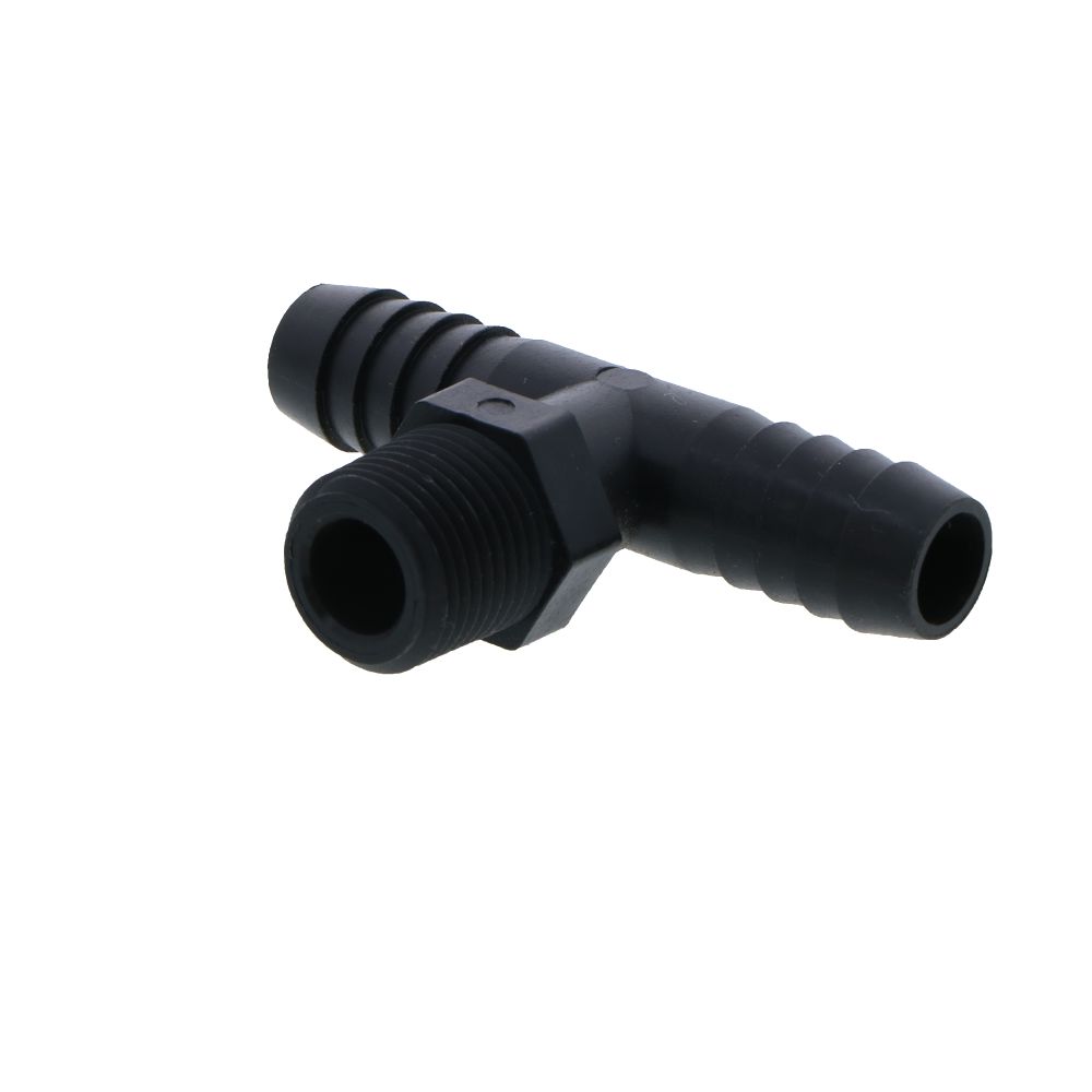 Barb Tee x Male Branch - 1/2 ID x 3/8 MNPT