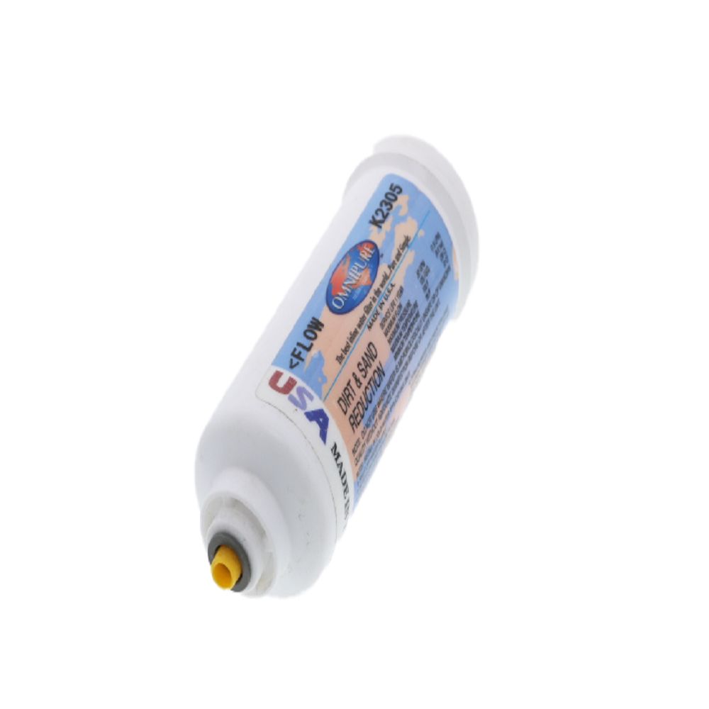 Omnipure Inline K2305-KK 5 mic Sediment Prefilter - 6" x 2" Filter - 3/8" Quick Connect