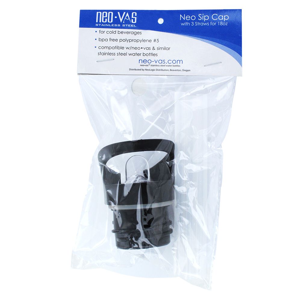 Neo-Vas NVNSC18 Neo Sip Cap w/3 Straws for 18 oz. Bottle