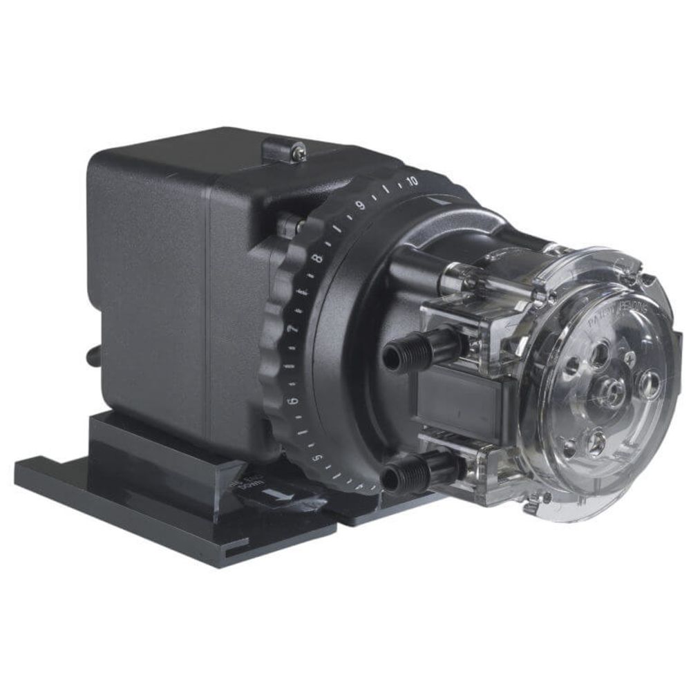 Stenner Single Head Adjustable Output Pump 100 psi, 1/4" White Tubing, 40 Gallons Per Day, 120 V