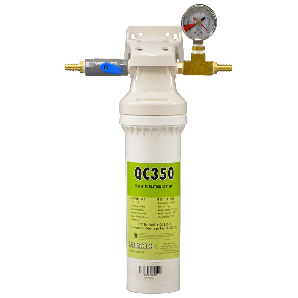 Kinetico QC350-F Fountain Use Filtration System with Pressure Gauge