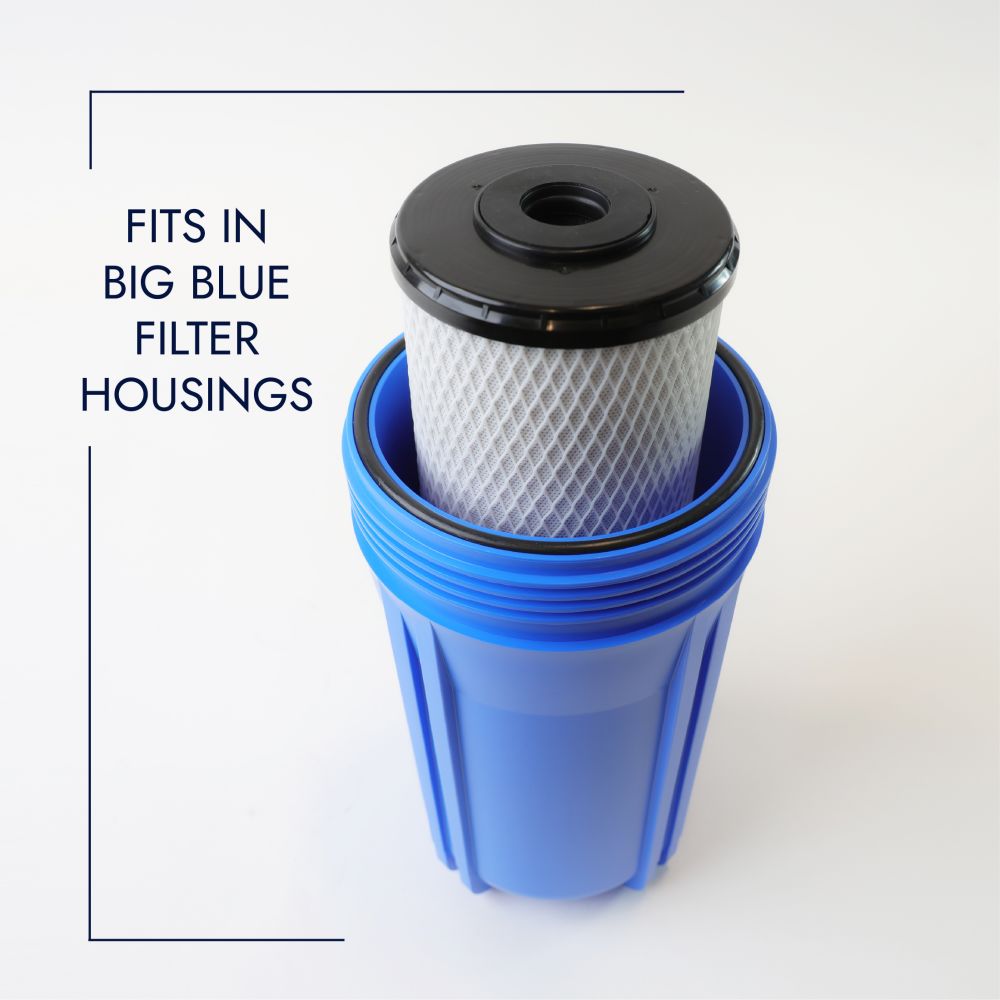 Neo-Pure CTOX-4510 9-7/8" x 4-1/2" Chloramine/VOC/LEAD Carbon Block Filter 0.5 Micron