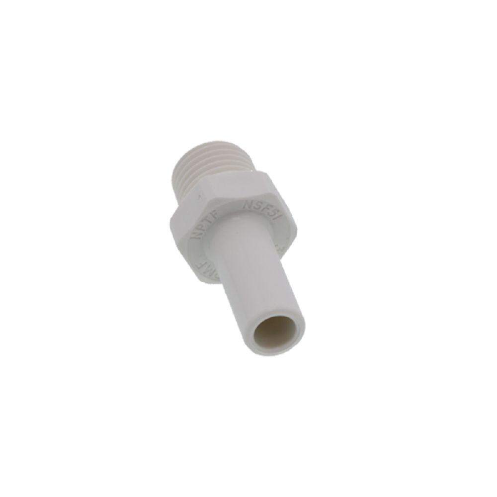 John Guest Stem Adapter Polypro - 3/8 x 1/4 NPTF