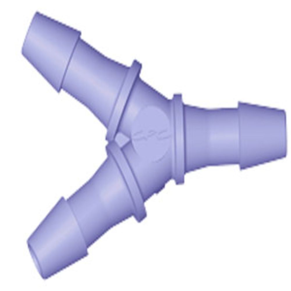 HY591 Y Fitting Purple Tint Polycarbonate 5/32 ID X 5/32 ID X 5/32 ID