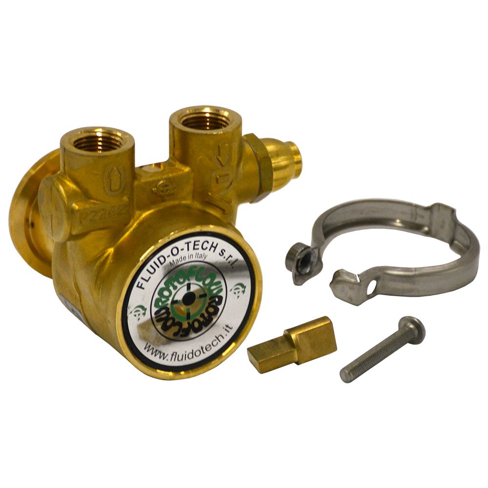 Fluid-o-Tech Lead Free Brass Rotary Vane Pump with Brass Key 105 gph 3/8" NPT