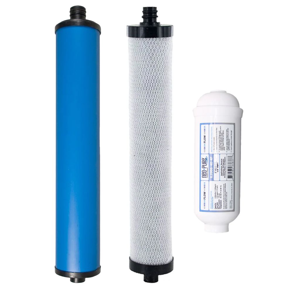 Microline TFC-25D RO System Replacement Prefilter and Postfilter Kit