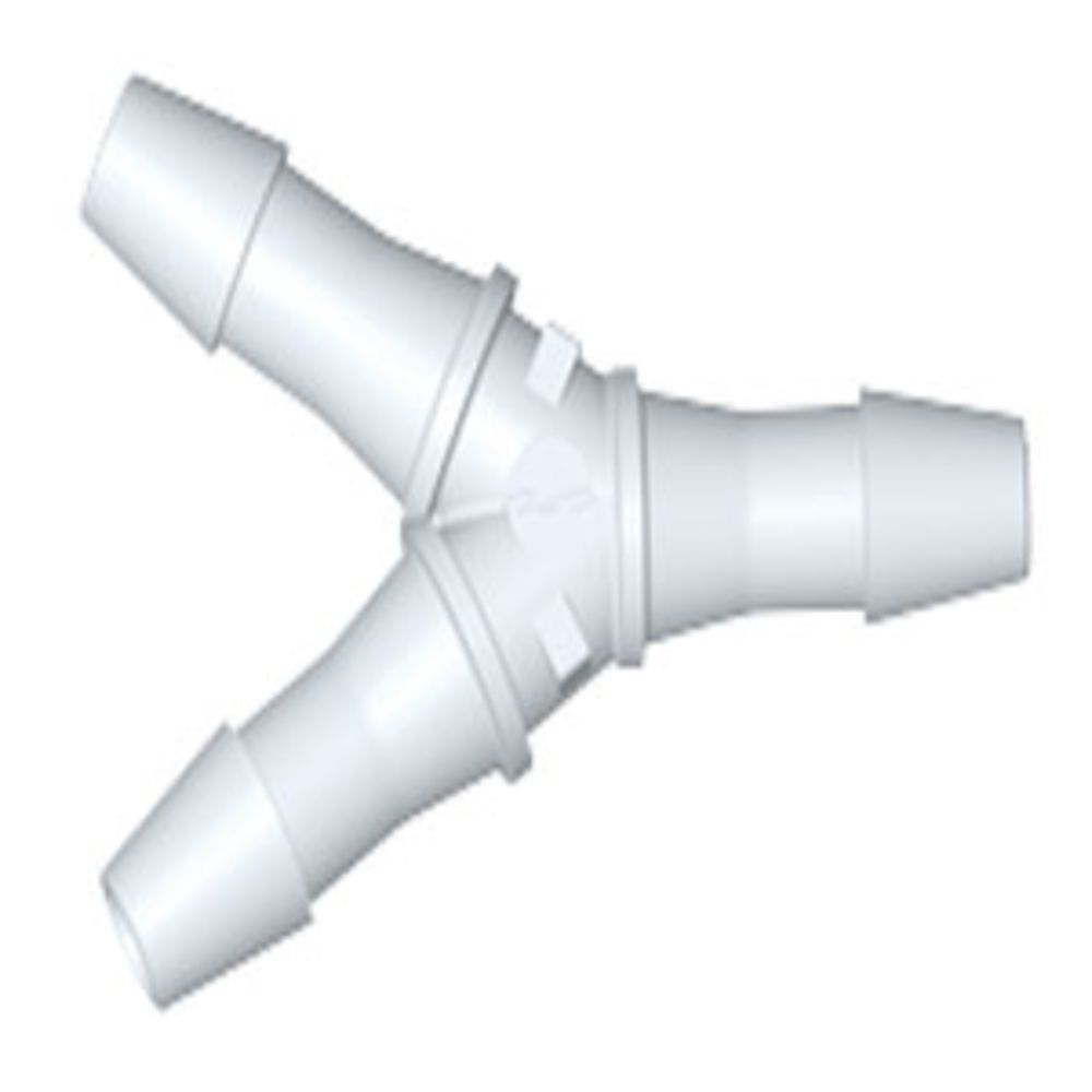 HY830 Y Fitting White Nylon 1/4 HB X 1/4 HB X 1/4 HB