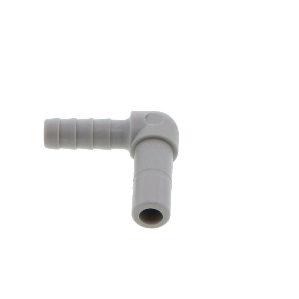 DMfit Stem Elbow Barb Connector - 5/16 OD Stem x 1/4 ID Barb