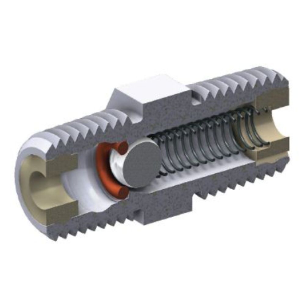 JACO PVDF Check Valve 1/8" MNPT