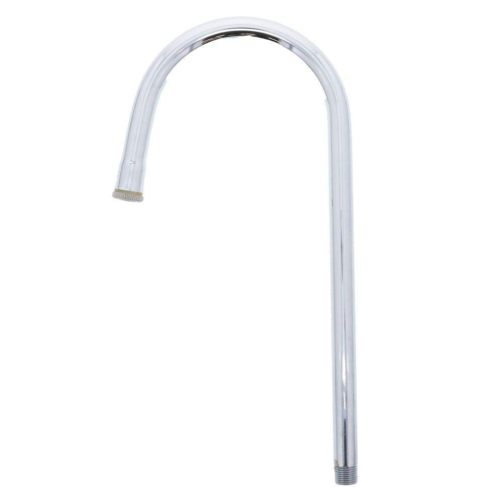 T&S Brass 123X Rigid Gooseneck Faucet, 5-1/2 Spread, 12-1/2 H, 7-1/2 Clearance