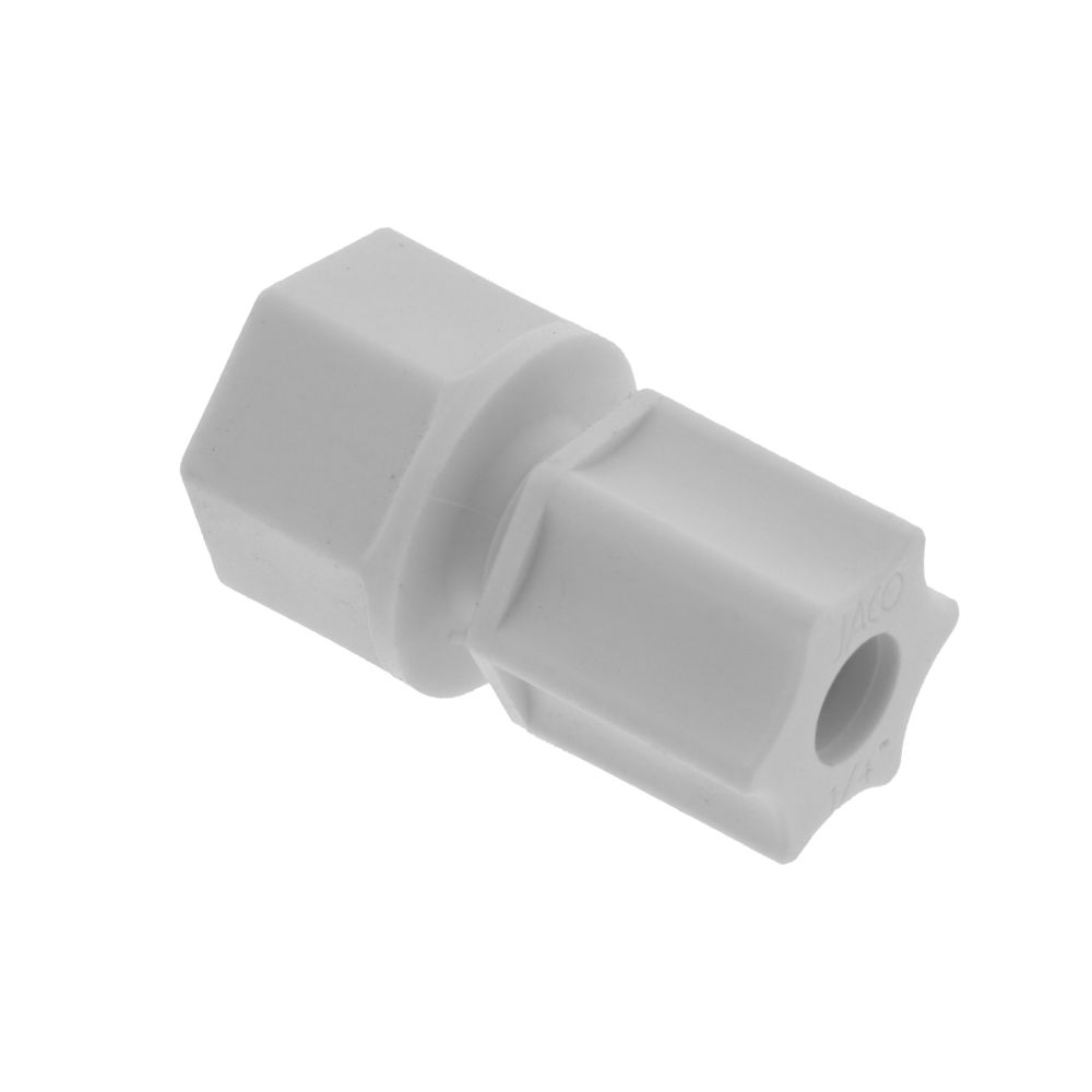 JACO 25-4-2-P-PG Polypropylene Female Connector 1/4 OD Tube x 1/8 FPT