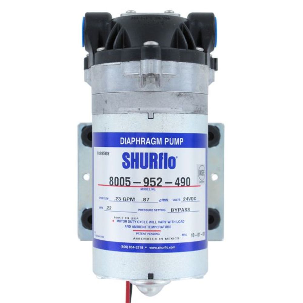 RO水 SHURflo 8005-992-890 ブースターポンプ Shurflo 8005-952-899 RO Booster Pump 100 psi Bypass 24/36 VDC