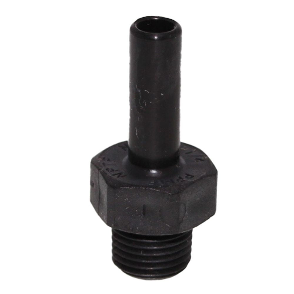 John Guest Stem Adapter Black Polypropylene - 1/4 x 1/4 NPTF