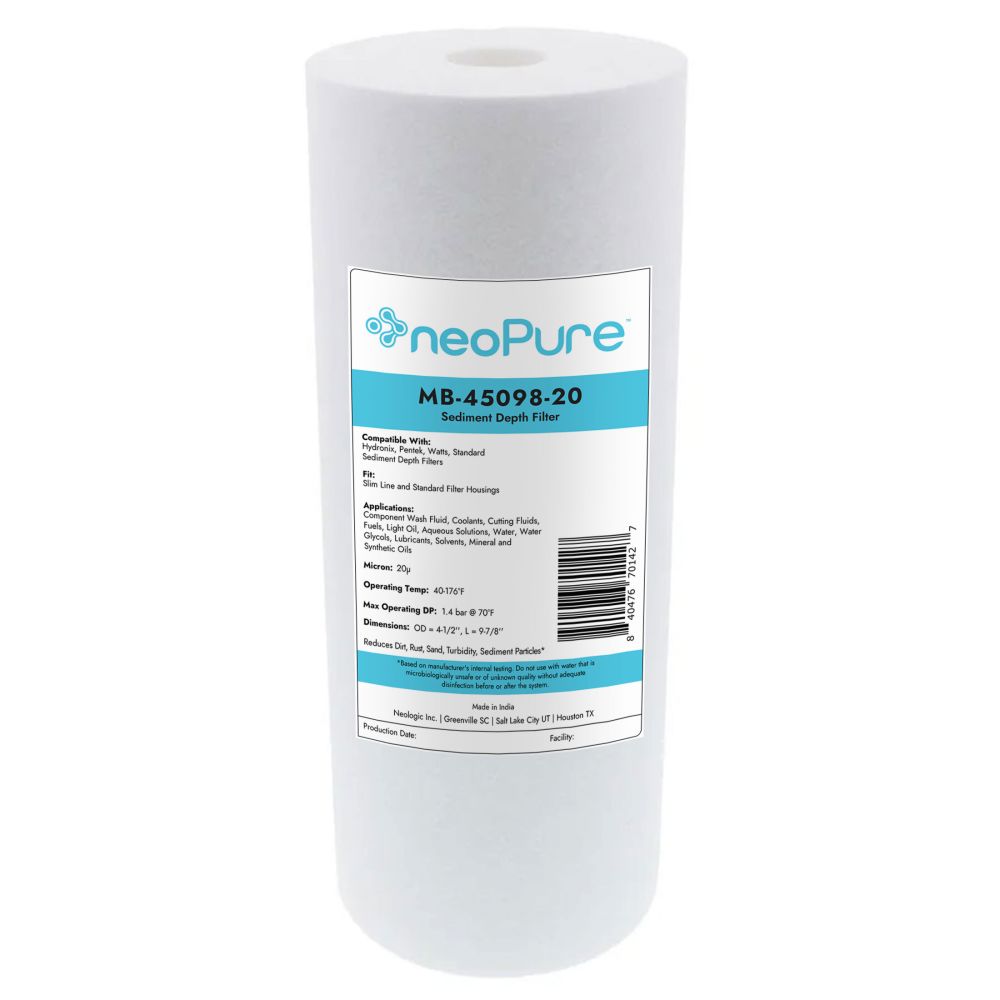 Neo-Pure 10" BB Graded Density Polypropylene Sediment Filter 75/20 mic