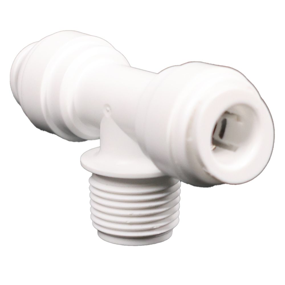 Male Branch Tee Acetal 3/8 qc x 3/8 qc x 3/8 MNPT Branch