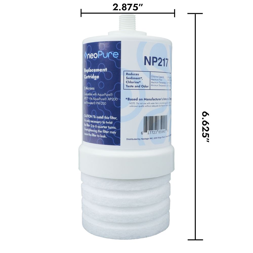 Neo-Pure NP217 Replacement Filter Cartridge Aqua-Pure™ AP217 Compatible without O-Ring