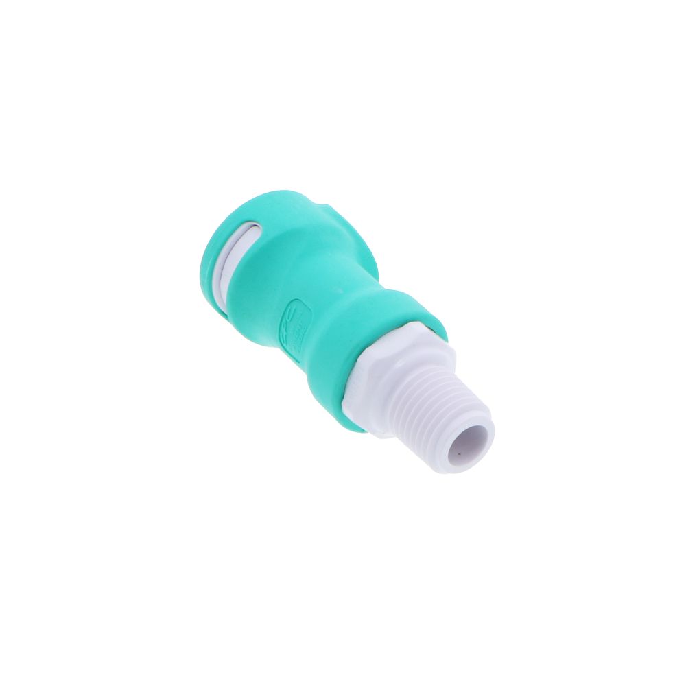 NS4D1000406 ABS Valved Male Thread Coupling Body 1/4 NPT