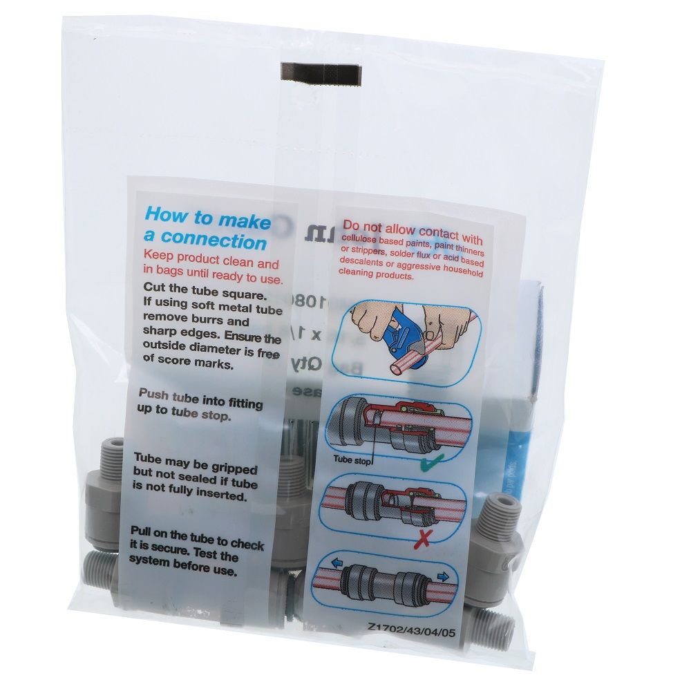 John Guest Male Connector BSPT - 5/16 x 1/8 BSPT