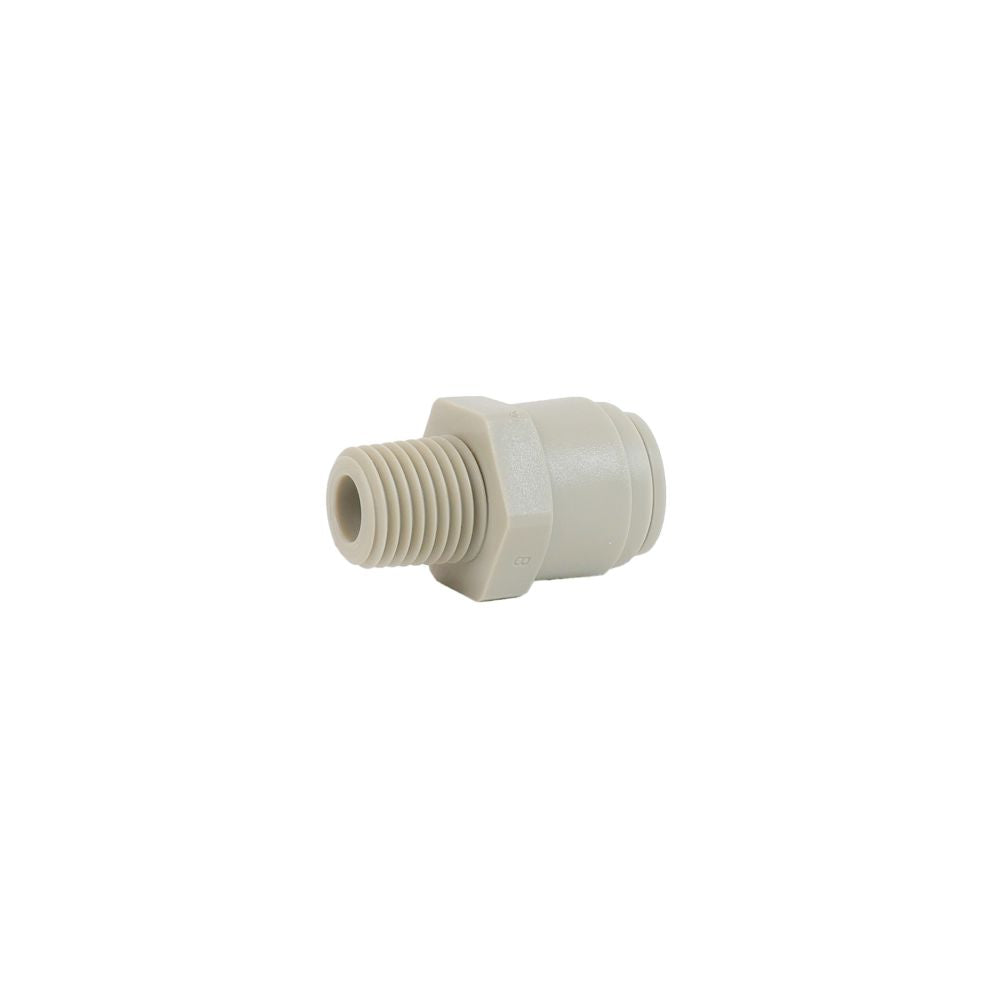 NeoFit - Acetal Gray Male Connector- 3/8"tube x 1/4"NPTF