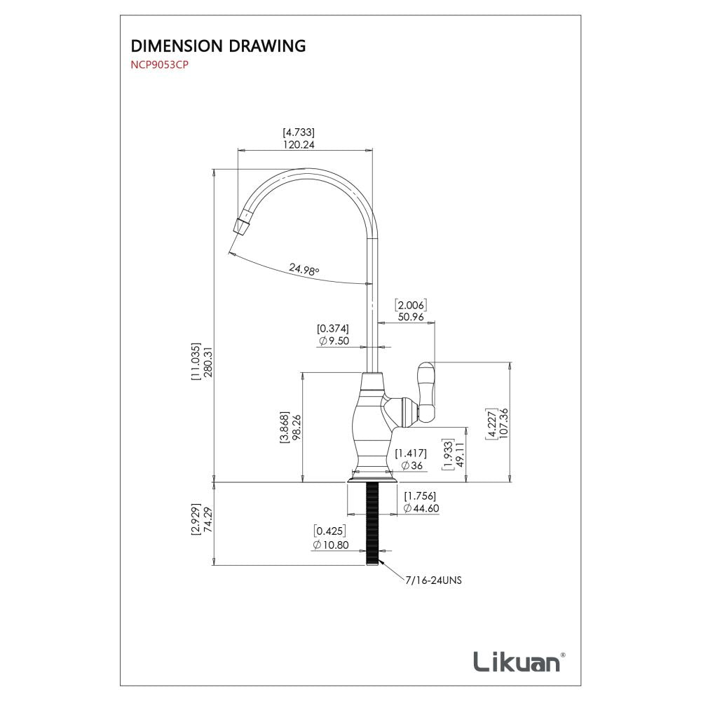 Likuan 905 Series Brushed Nickel Air Gap Faucet