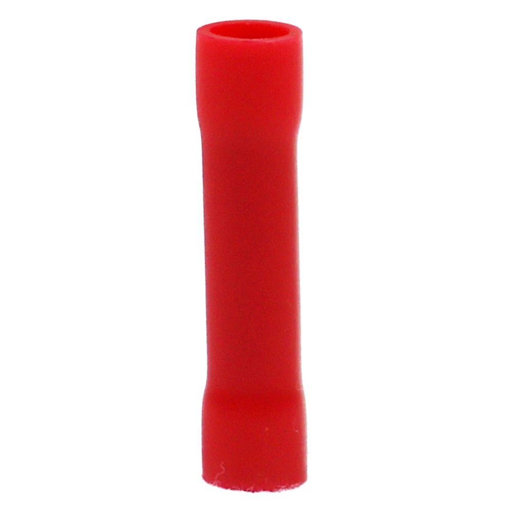 Butt Splice Connector, 22-18 AWG, Red Nylon