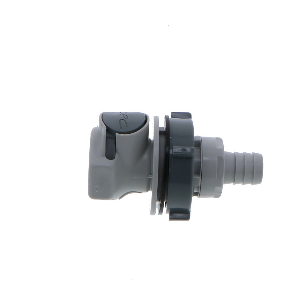 HFCD16812 Valved Panel Mount Hose Barb Coupling Body 1/2 ID Barb