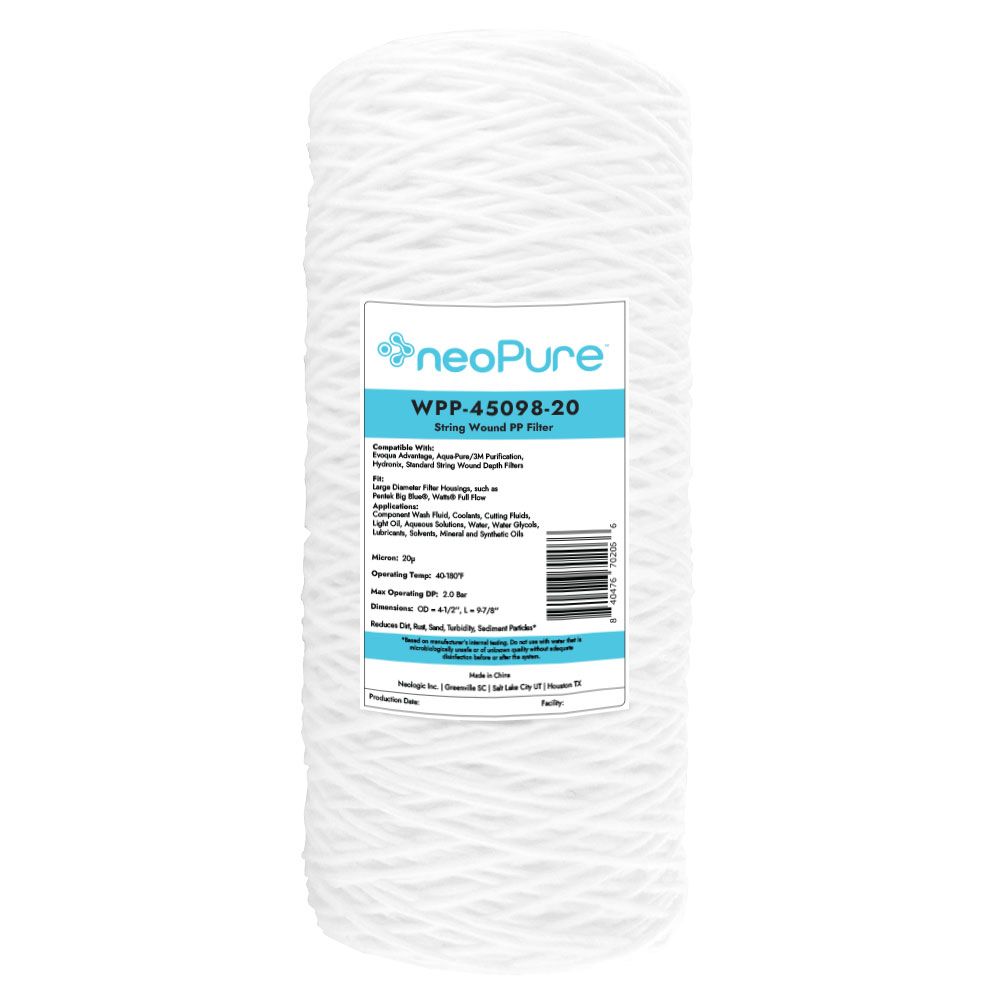 Neo-Pure WPP-45098-20 10" Surfactant Free BB String Wound Filter 20 Micron
