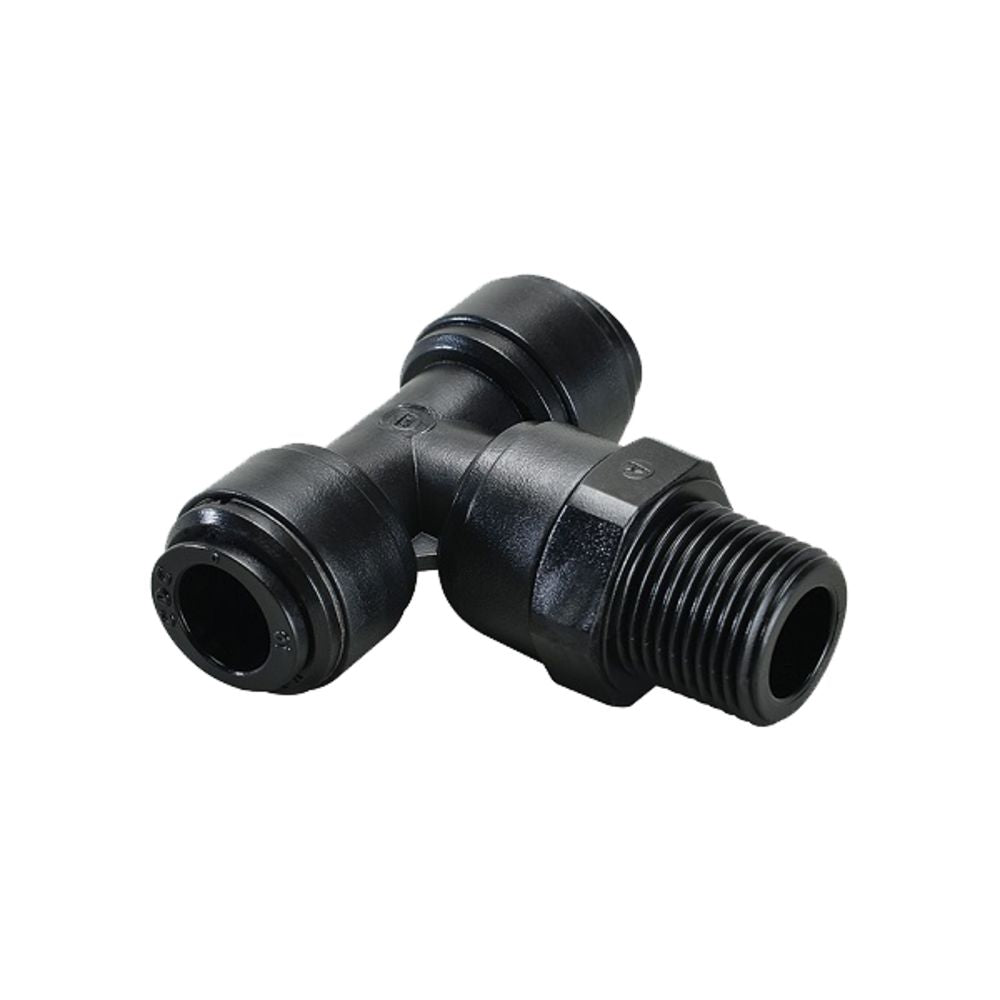 NeoFit - Acetal Black Swivel Tee 6mm x 1/4" BSPT