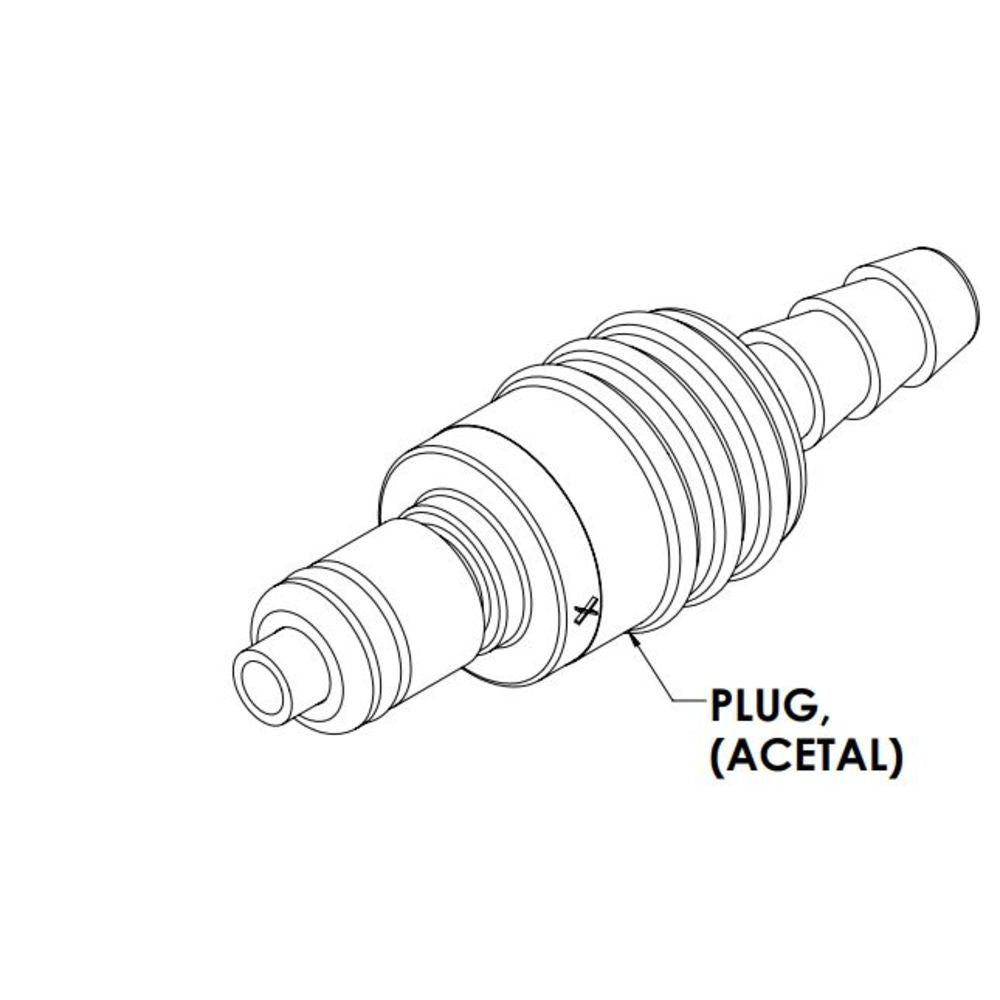 LinkTech 20AC IL Plug, Valved, 3/16" HB