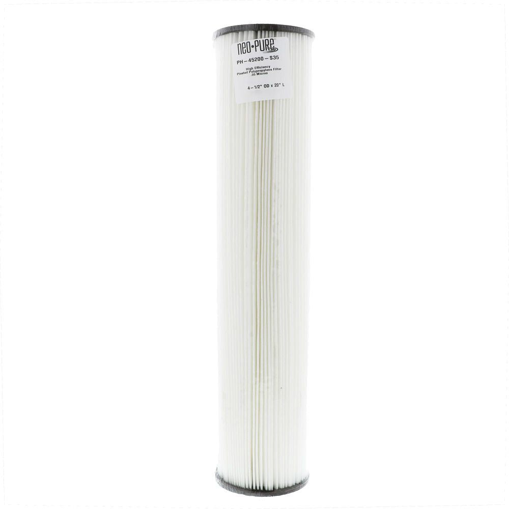 Neo-Pure PH-45200-S35 20" BB High Efficiency Pleated Filter 0.35 micron