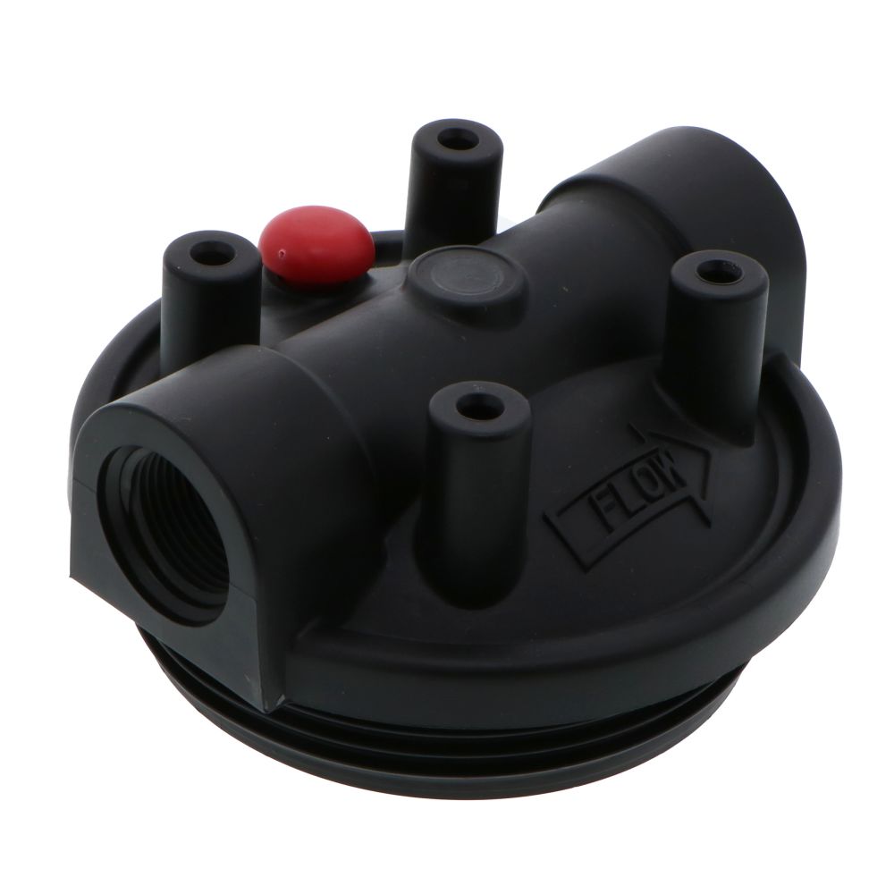 10" Neo-Pure SlimLine Housing Ribbed Housing NSF Black Cap Blue Sump w/ Pressure Relief 3/4"