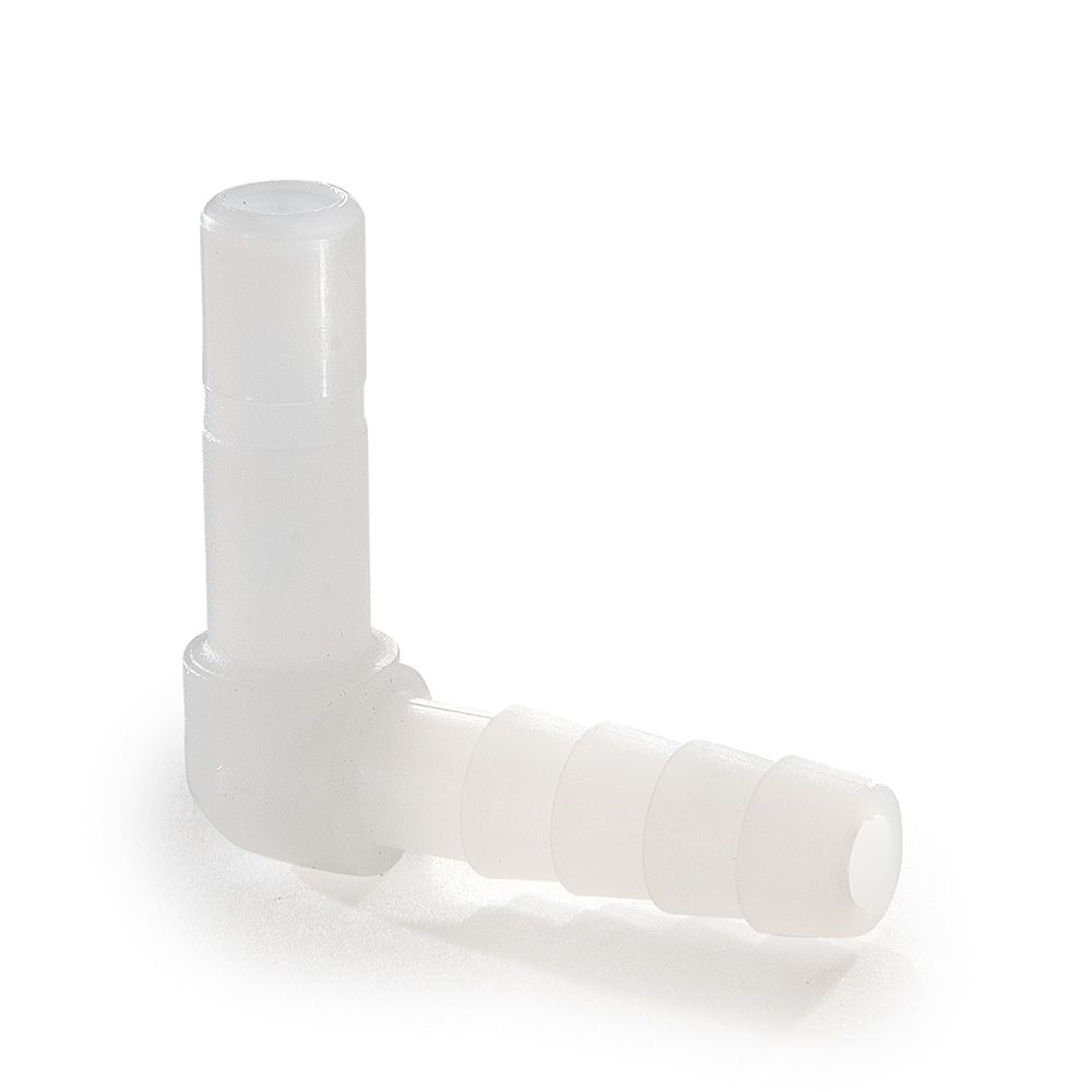 Kynar PVDF Tube Stem 90 Barb - 1/4