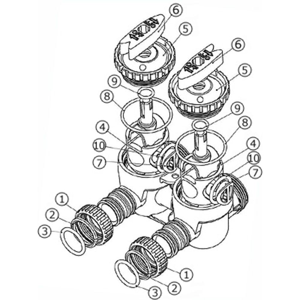 Clack WS1 V3006 Bypass for 1" Valve