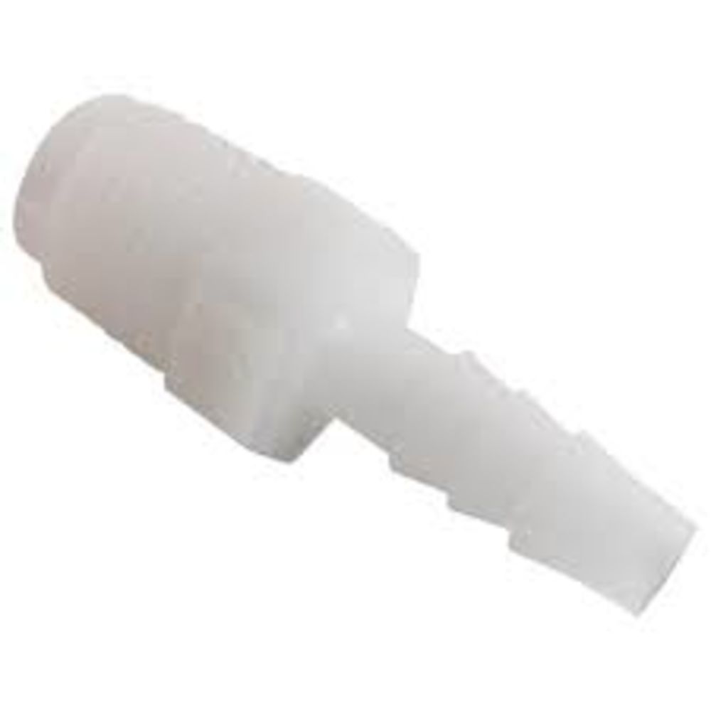 Male Connector Barb, 1/2" Barb x 3/4" MPT, White Nylon