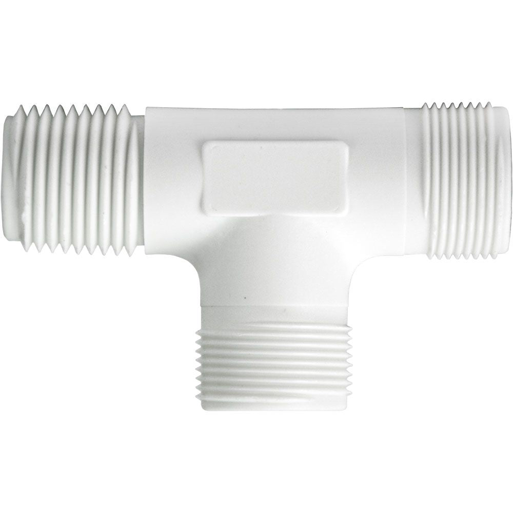 JACO 75-10-8-P Polypropylene Male Run Tee 5/8 OD Tube x 1/2 MPT